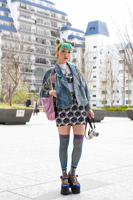 日本街拍 街头流行古怪风格