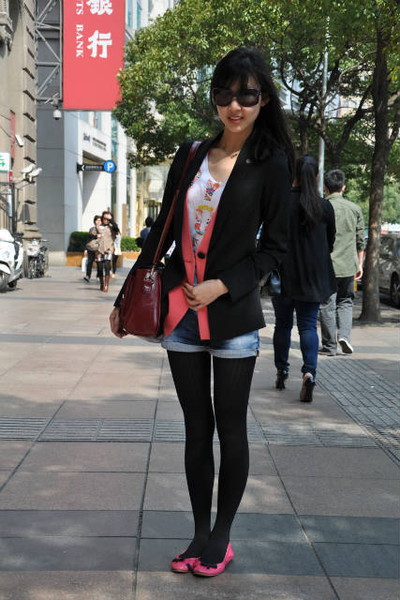 街拍上海潮人 简约时尚