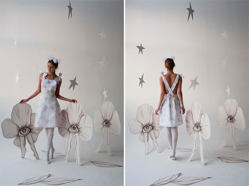 森林里的拇指姑娘。Lesia Paramonova 2013 Collection