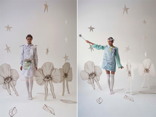 森林里的拇指姑娘。Lesia Paramonova 2013 Collection