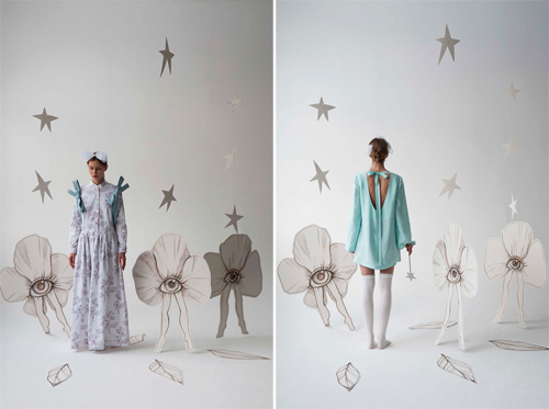 森林里的拇指姑娘。Lesia Paramonova 2013 Collection