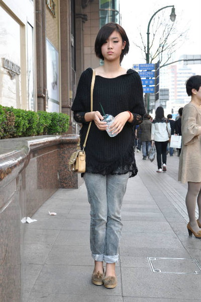 街拍上海潮人 简约时尚