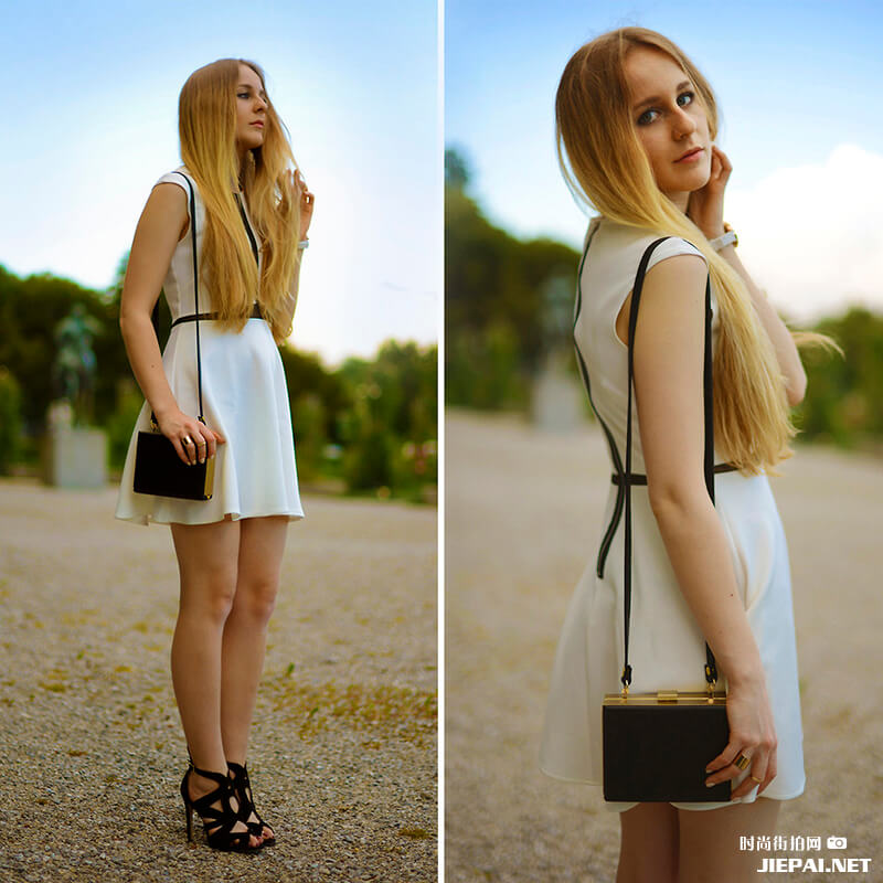 欧美潮女街拍 白色搭出仙女范儿