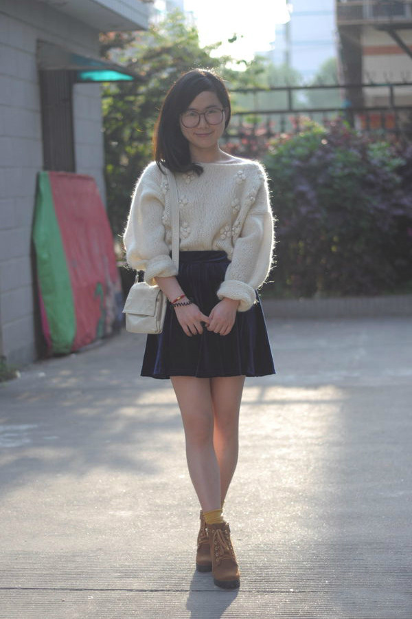 长沙潮女街拍 夏季时尚大爱长裙短裤