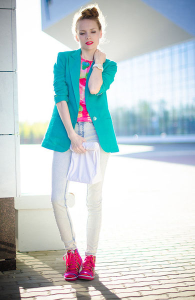 街拍欧美潮女美鞋风格搭配