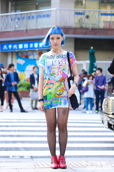 日本潮人街拍 6月街头奇异搭配