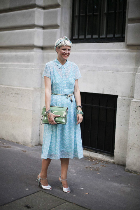 街拍2013高级定制时装周场外潮人秀