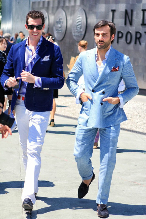 看2013时装周上型男蓝色风暴