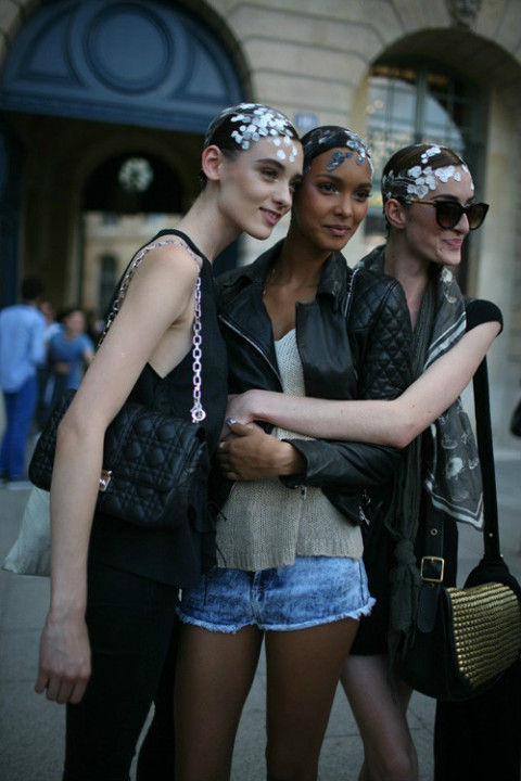 街拍2013高级定制时装周场外潮人秀