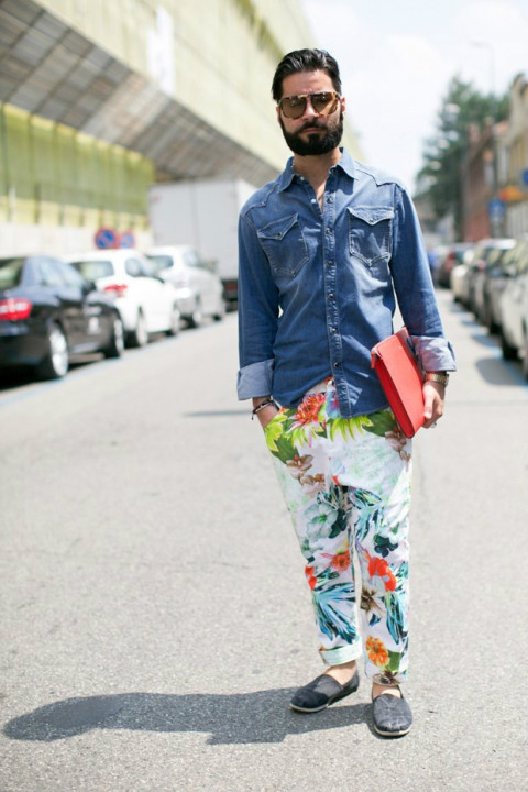 看2013时装周上型男蓝色风暴