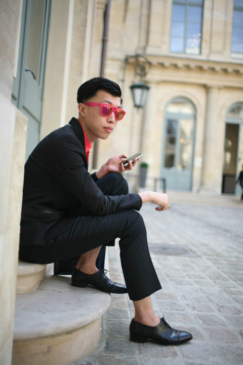 街拍2013高级定制时装周场外潮人秀