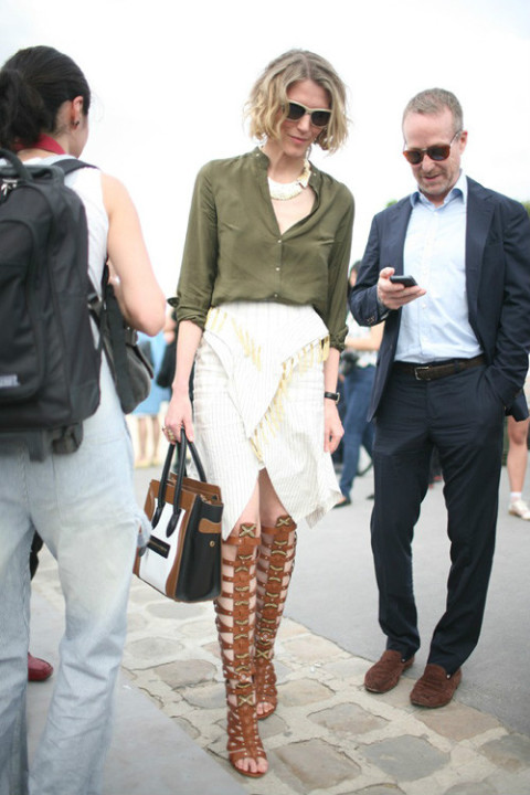 街拍2013高级定制时装周场外潮人秀