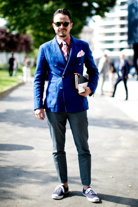 看2013时装周上型男蓝色风暴