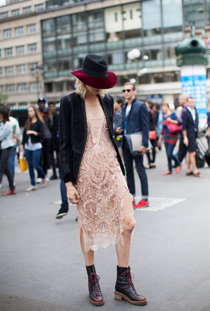 欧美街拍 看潮男潮女街头帽子风格搭配