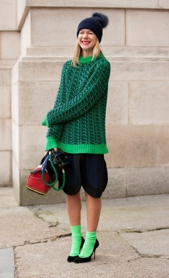 街拍欧美潮人袜子单品潮搭