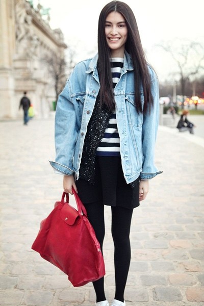 刘雯领衔 看超模示范牛仔衬衫帅气搭配