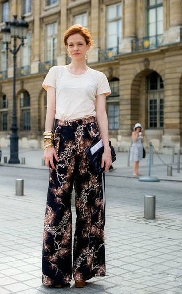 阔腿裤搭配法则 看潮人抢占2014流行先机