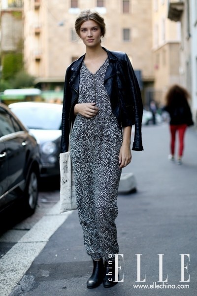 米兰时装周模特街拍之中国双姝最出彩