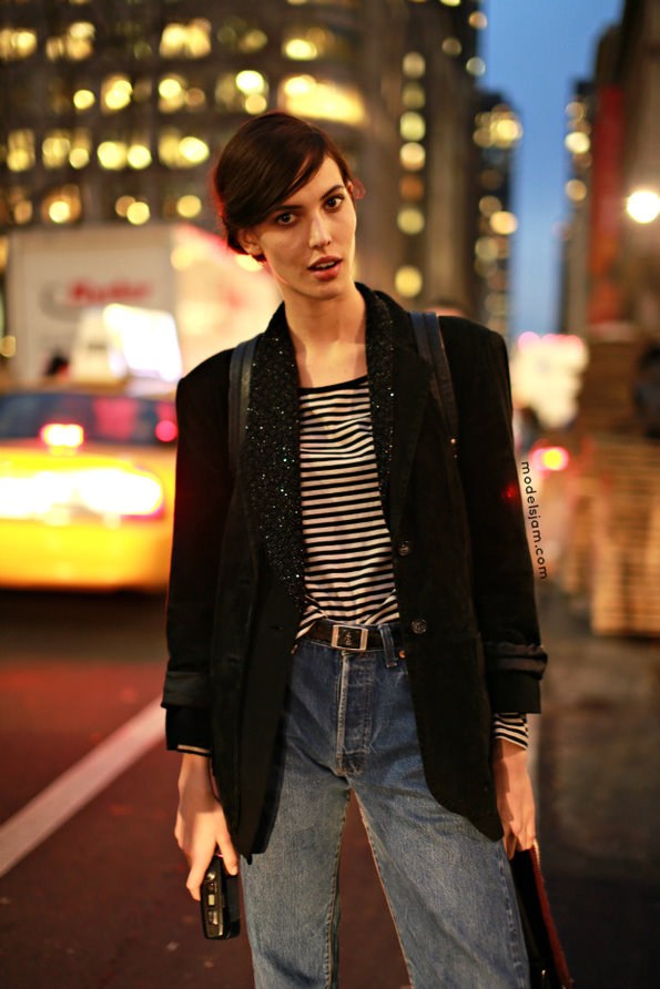 时装周场外超模街拍 搭配赢在气质