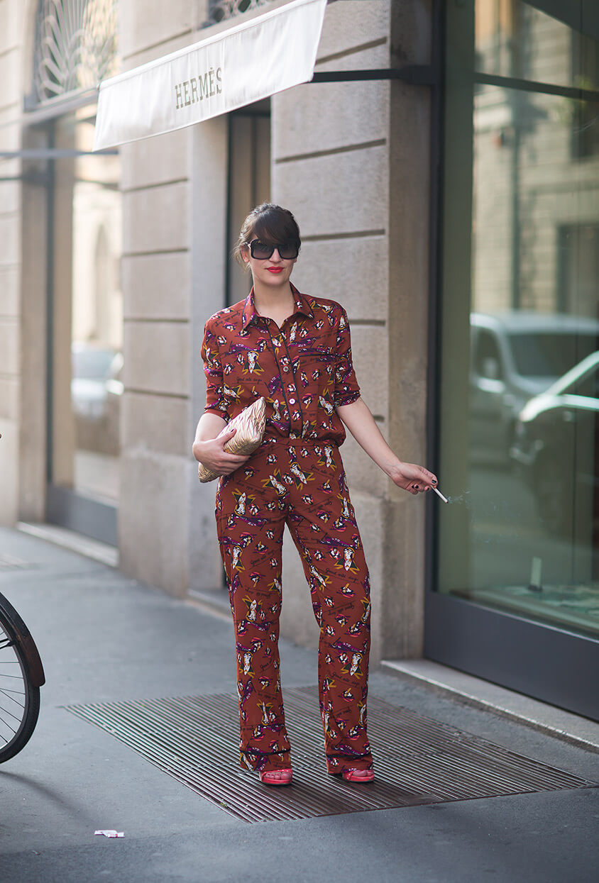 欧美潮人街拍 大爱印花装