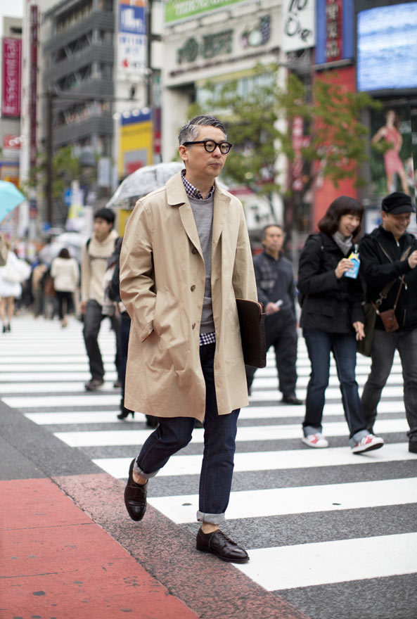 日本杂志《POPEYE》总编木下孝浩街拍：是大叔也是型男