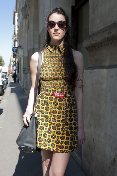 街拍欧美潮人街头小翻领混搭秀