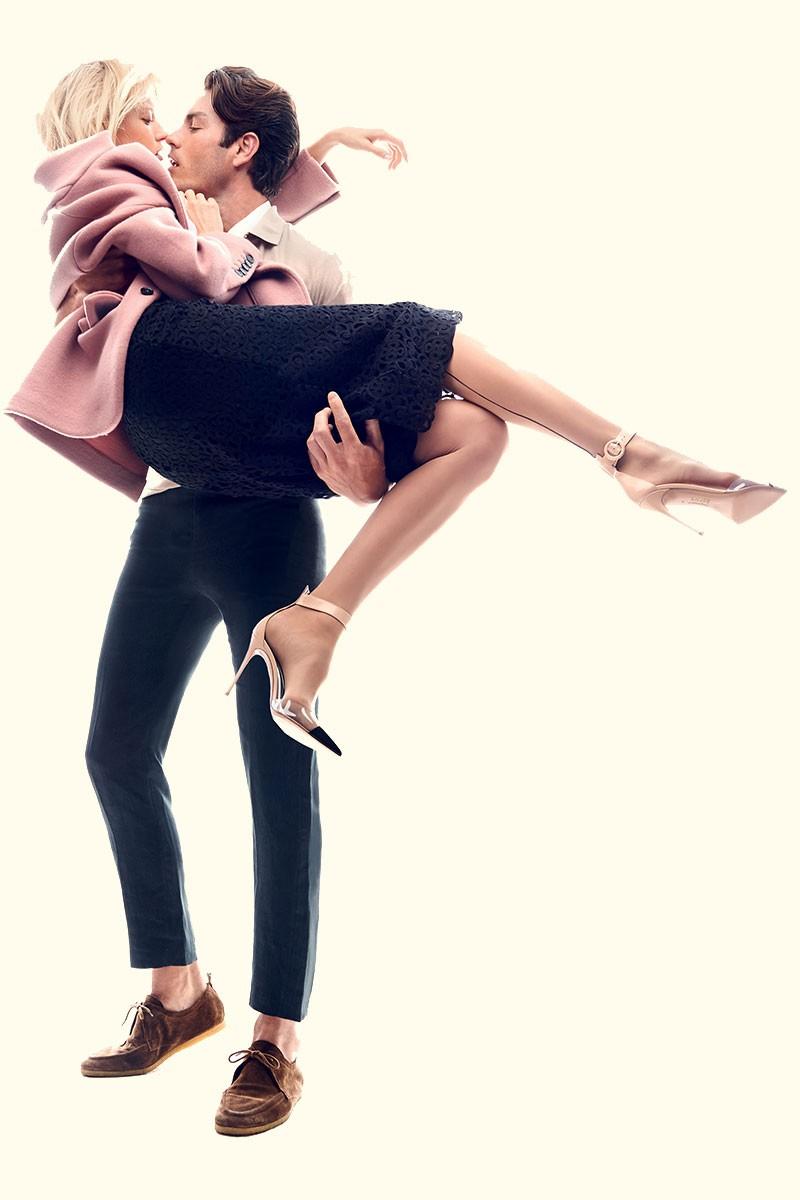 模特示范 看摩登情侣装怎么穿好看