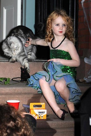 街拍“星二代”们的万圣节超萌装扮