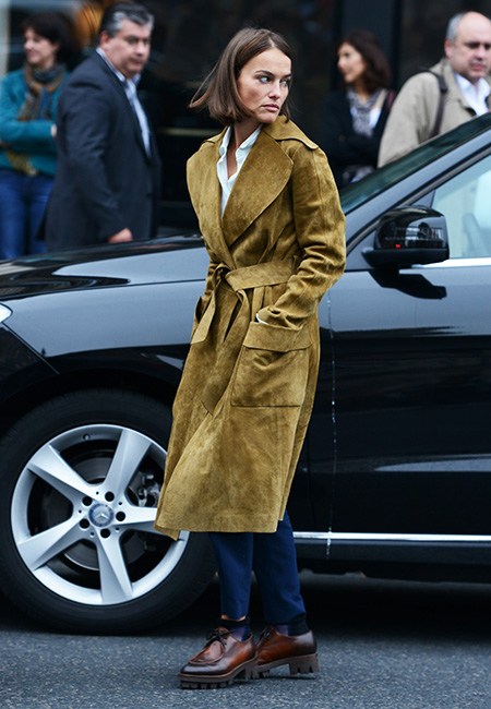 街拍潮人当季时髦长款外套风衣搭配