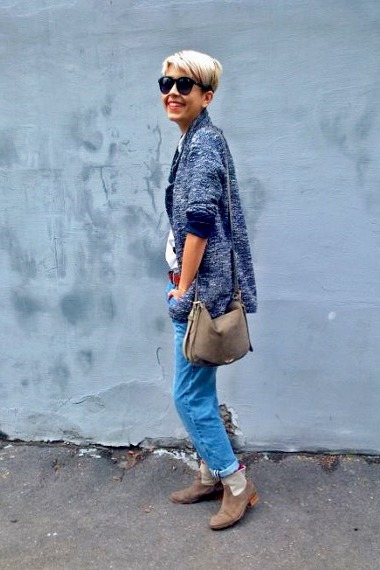 俄罗斯潮女街拍 时尚打扮优雅入秋