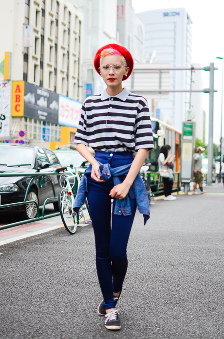 日本潮人时尚街拍 型男靓女们的街头风格演绎