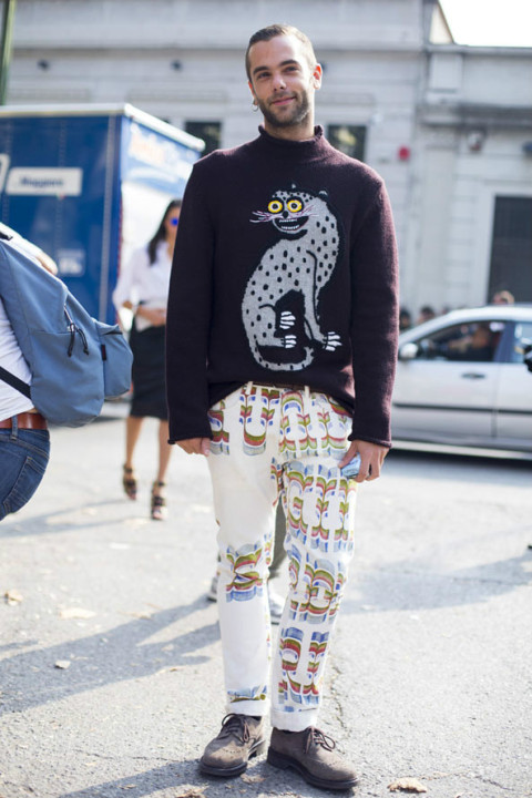 2013巴黎、米兰双城型男秋冬街拍精选