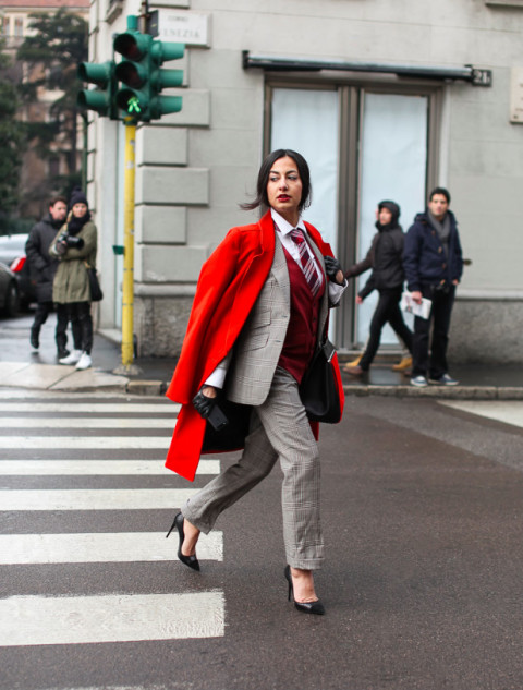 欧美潮人街拍 初冬大衣时尚搭配