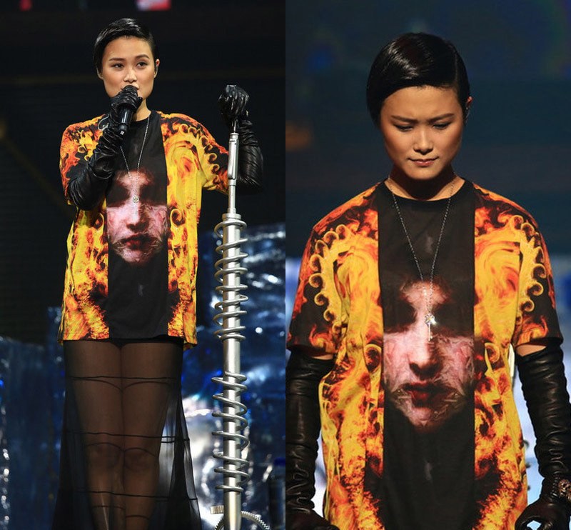 李宇春穿搭五大看点 看纪梵希打造从亮片到火焰的中性装扮