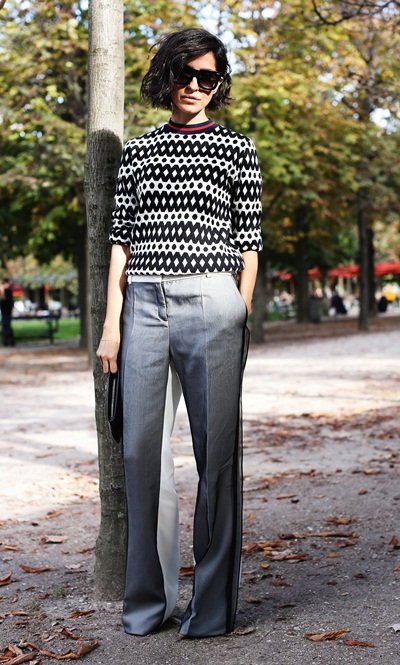 法国潮女街拍 轻松有范儿的搭配