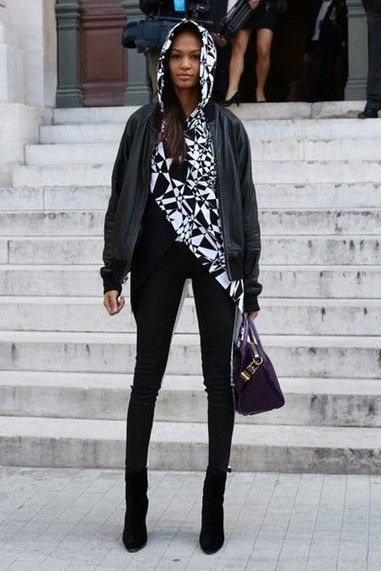 打破秋冬沉闷 看欧美潮人多彩皮衣风格街拍