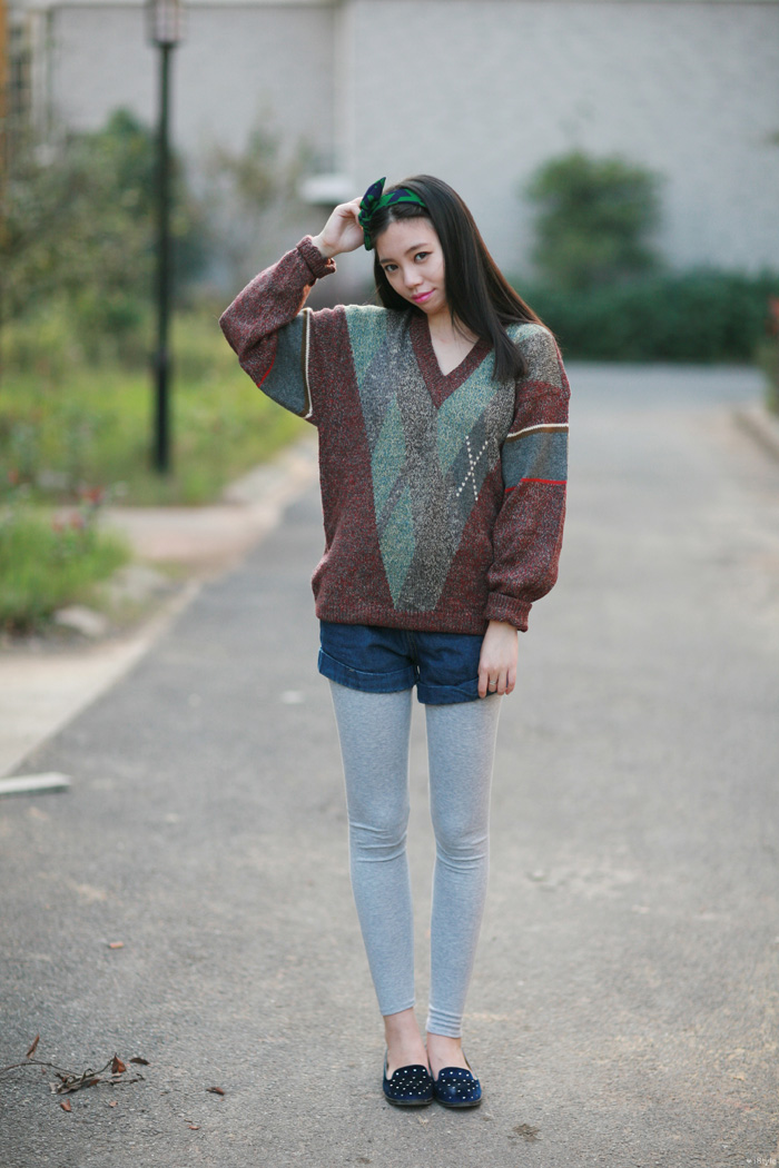 2013年11月上海街拍 时尚年轻的潮范儿混搭