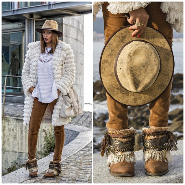 2013年11月西班牙潮女街拍 优雅浪漫的潮流混搭秀