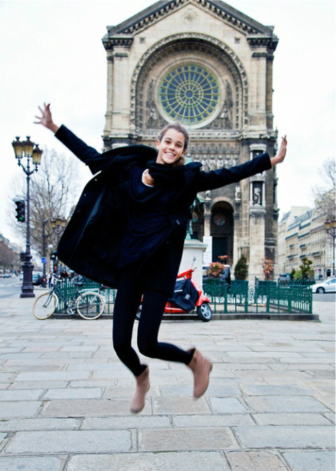 欧美潮女街拍　动感jump风