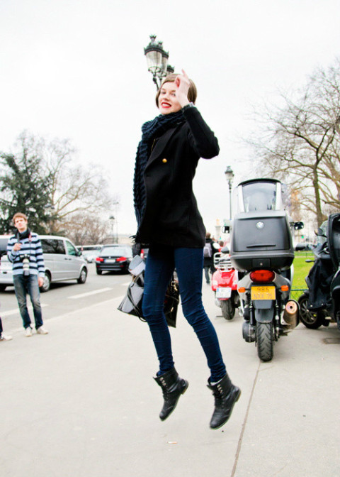 欧美潮女街拍　动感jump风