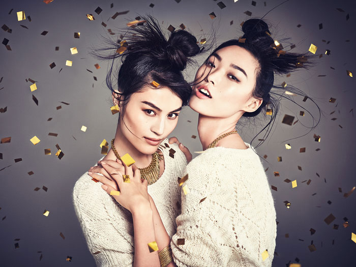 H&M 推出农历马年系列平面广告 中国超级名模何穗、游天翼 担任平面广告主角