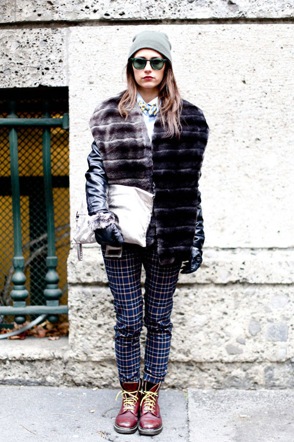 纽约&巴黎双城街拍:冬日高超的靴子混搭秀