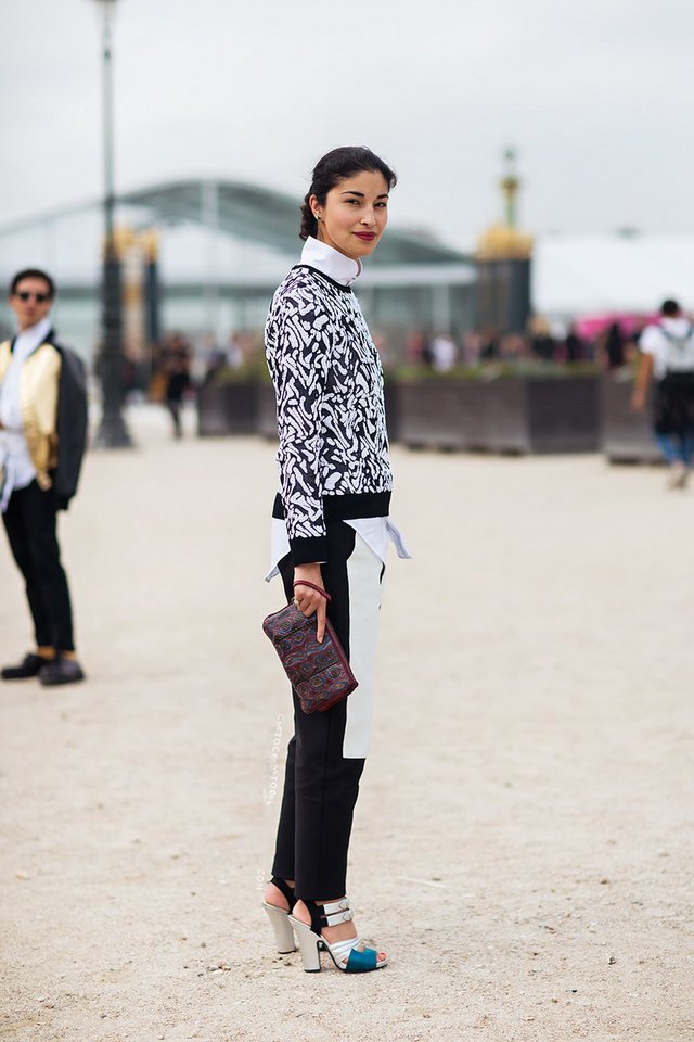 欧美街拍秀 盘点那些圆角弧线的潮流混搭术