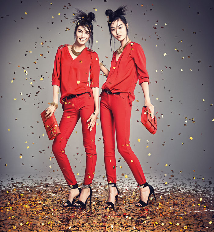 H&M 推出农历马年系列平面广告 中国超级名模何穗、游天翼 担任平面广告主角