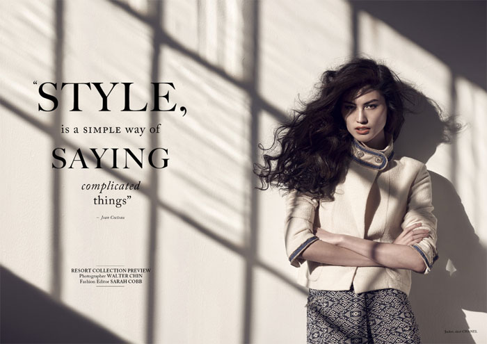 何穗登国际大刊封面 花样冬日唯美文艺范儿