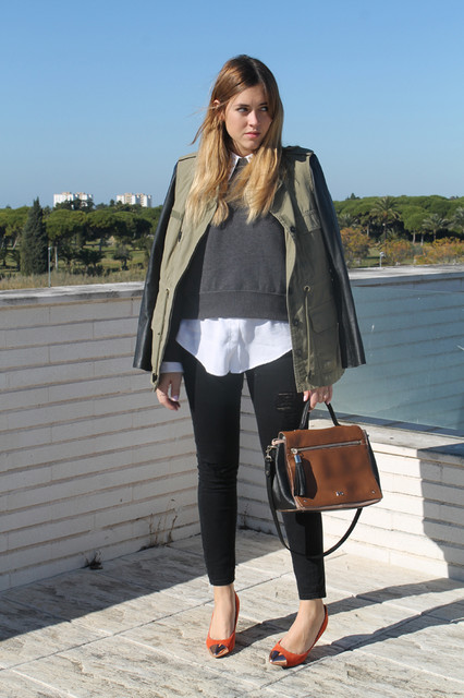 2013年12月西班牙潮女街拍 优雅的欧美范儿风格搭配