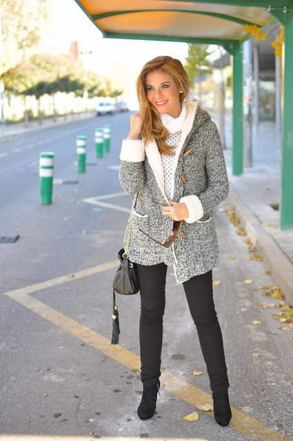 2013年12月西班牙潮女街拍 优雅的欧美范儿风格搭配