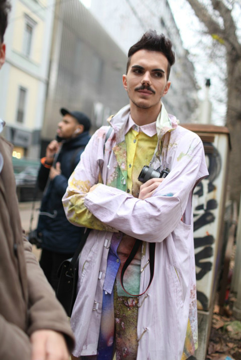 米兰2014秋冬男装周街拍精选