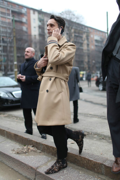 米兰2014秋冬男装周街拍精选