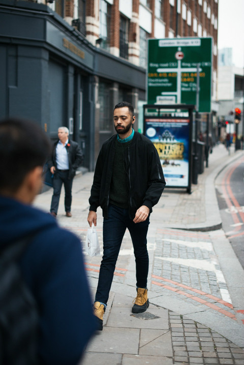 欧美型男街拍 冬季街头有胡须更性感